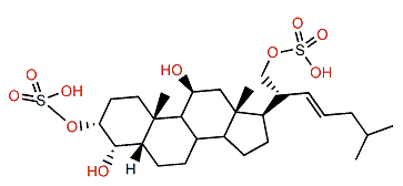 (22E)-5b-24-Norcholesta-22-en-3a,4a,11b,21-tetrol 3,21-disulfate